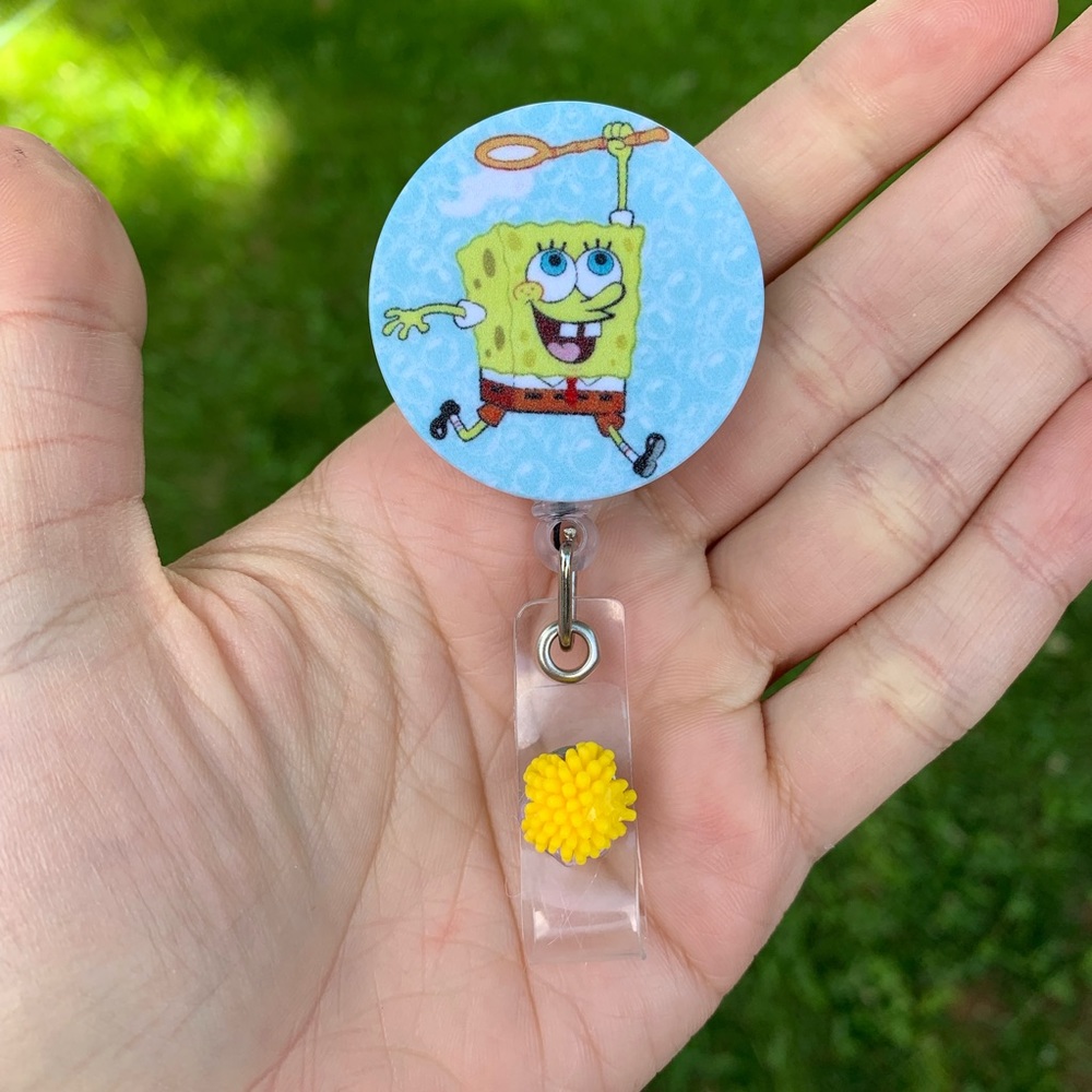 Sponge bob badge holder